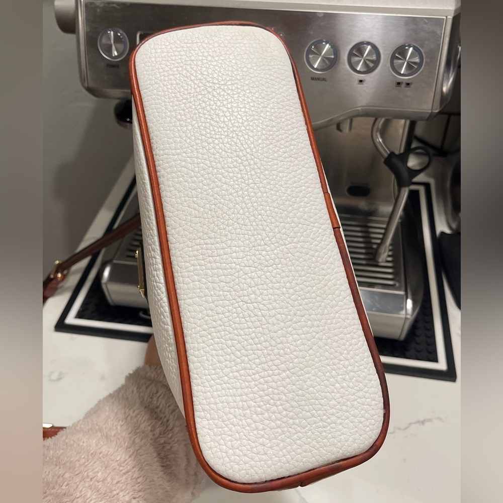 Dooney & Bourke White/Tan Pebble Leather Crossbody - Picture 8 of 13